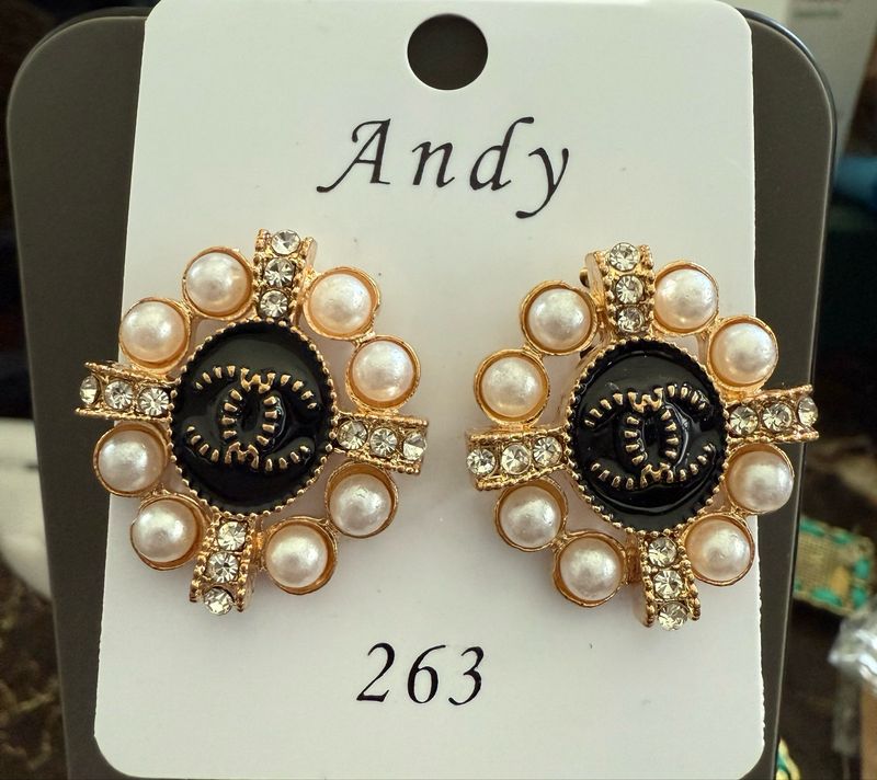Chanel Oval Pearl Earrings