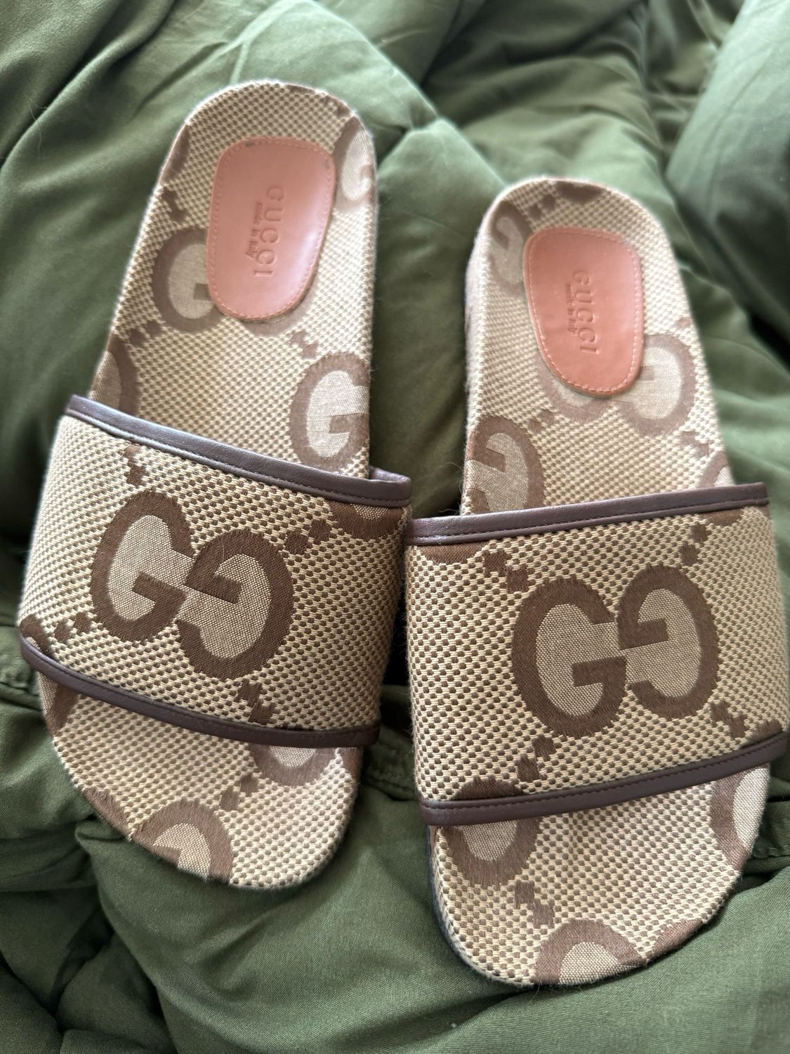 Gucci Mono Canvas Slides 8