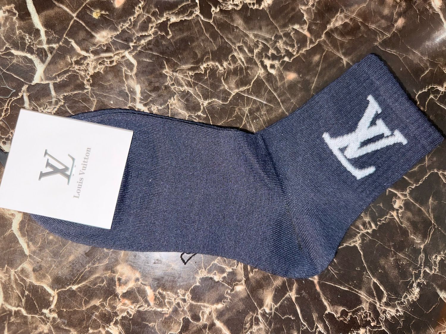 LV Navy Blue Socks 🧦 Unisex