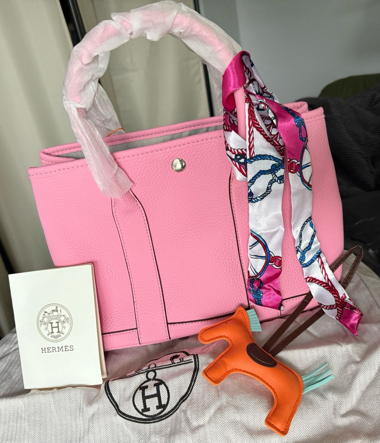 Hermes Pink Tote Bag