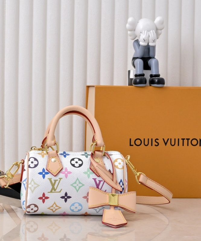 LV White Colorful Mini Speedy