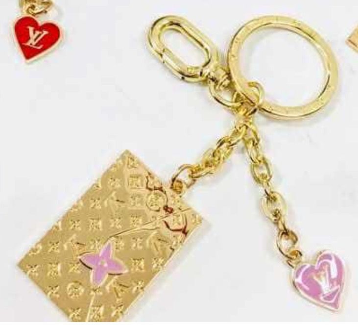 LV Gold Charm Keychain