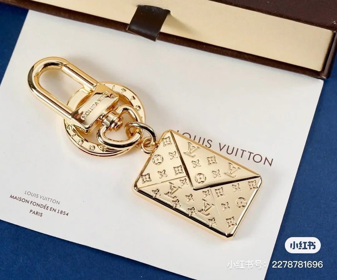 LV Gold Envelope Keychain
