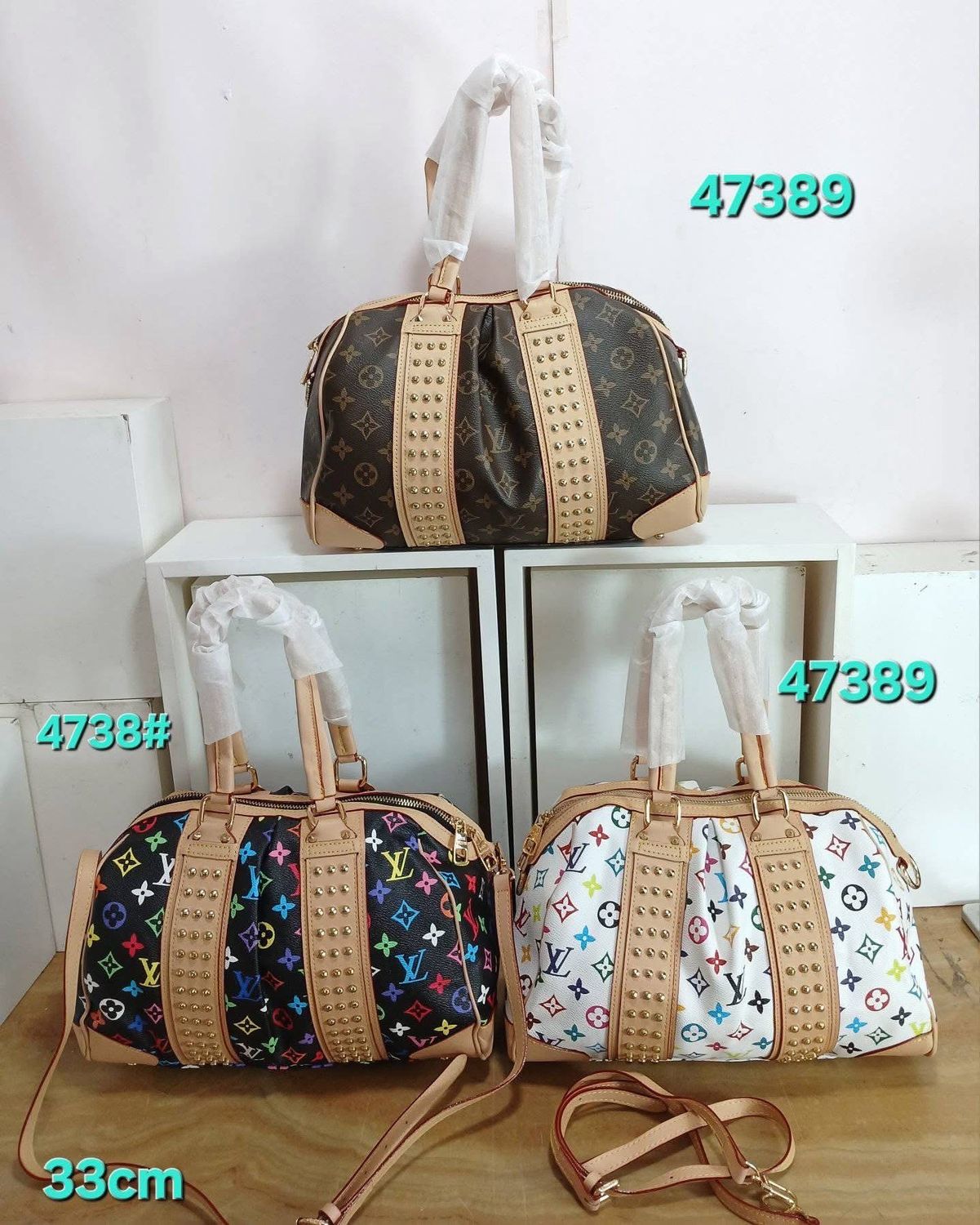 LV Mono Colorful Side Trunk 33 cm