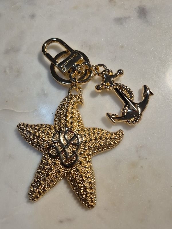 LV Starfish and Anchor Bag Charm Keychain