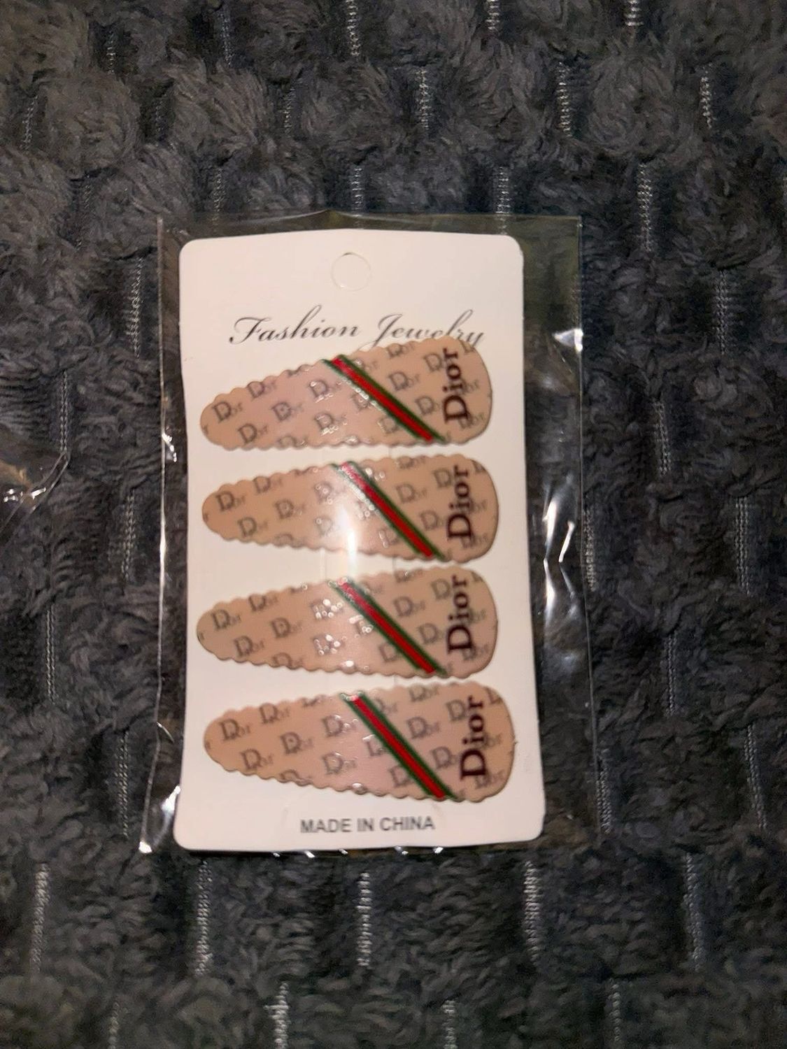 Dior Cream Hair Clips Set of 4