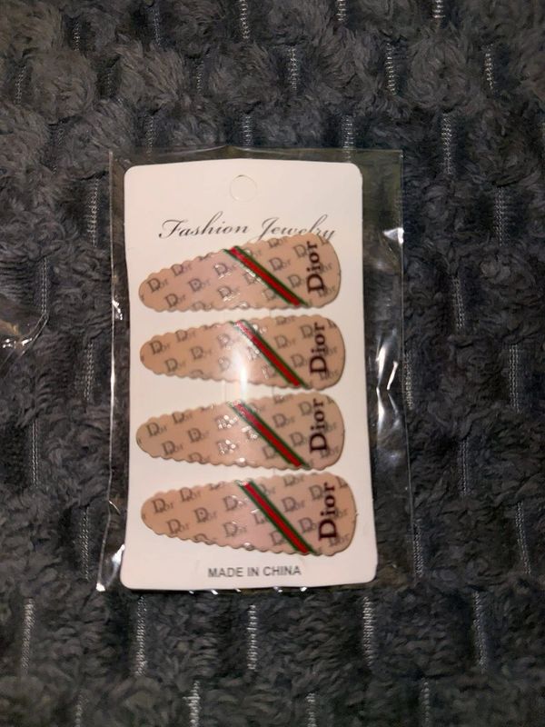 Dior Cream Hair Clips Set of 4