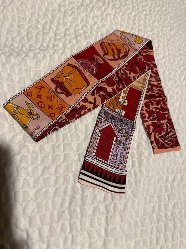 LV Multi Design Twilly Scarf