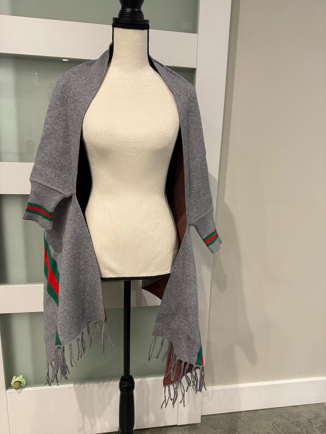 Open Gray Shrug