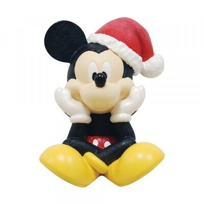 Disney Department 56 Mickey with Santa hat