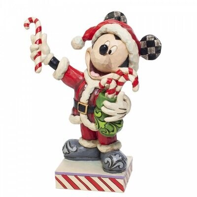 Disney Traditions Santa Mickey Candy canes "Peppermint surprise" with Signature