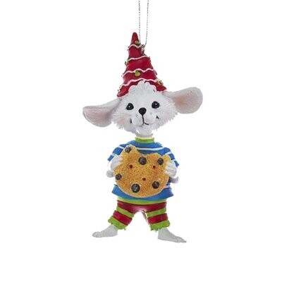 Kurt S. Adler hanging ornament Mouse with Cookie Kurt S. Adler hanging ornament Mouse with Cookie