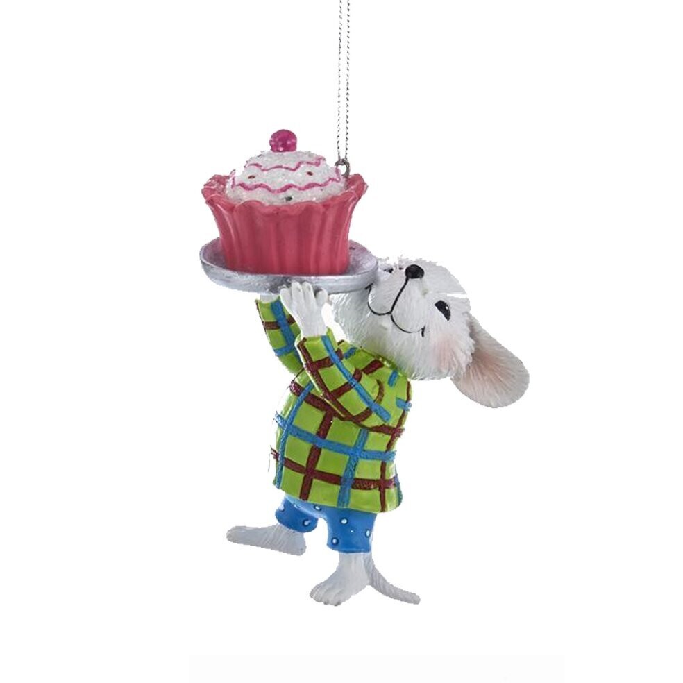 Kurt S. Adler Baumanhänger Maus mit Cupcake