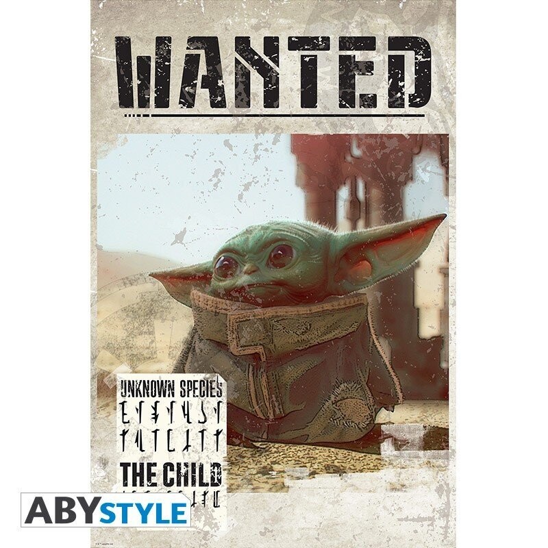 POSTER STOP ONLINE Star Wars The Mandalorian Framed TV Show Poster (Baby Yoda My Child Can Levitate Your Child) (Size 24 x 36")