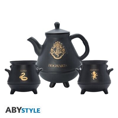 Tee-Set Hogwarts Kanne mit zwei Tassen
