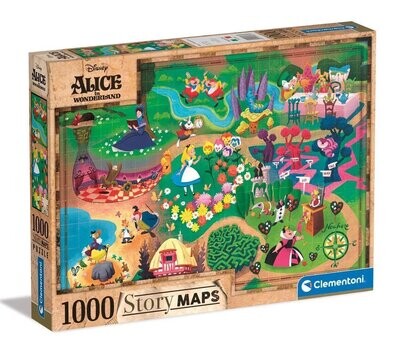 Clementoni Story Maps Puzzle 39667 Alice im Wunderland
