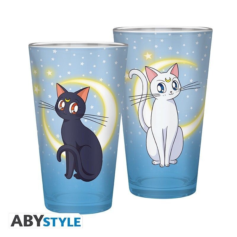 Sailor Moon XXL-Glas Luna & Artemis