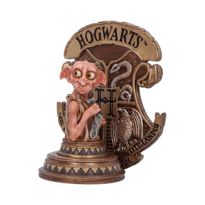Bookend Dobby & Hogwarts crest Bookend Dobby & Hogwarts crest