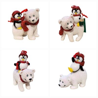 Kurt S. Adler hanging ornament Polar bear & penguin Kurt S. Adler hanging ornament Polar bear & penguin