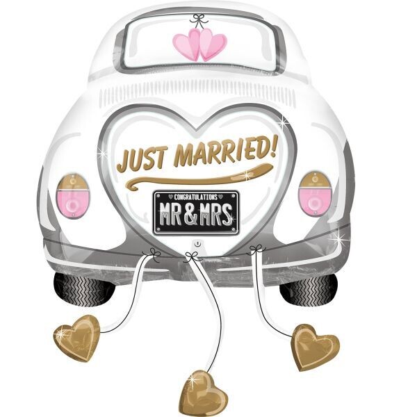 Folienballon - Auto "Just Married" ungefüllt