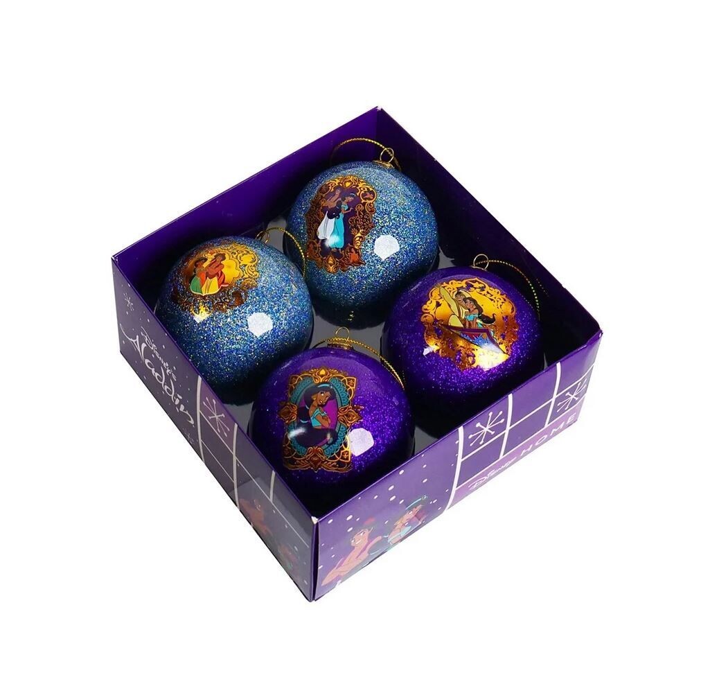 Disney 4er-Set Weihnachtskugeln Aladdin