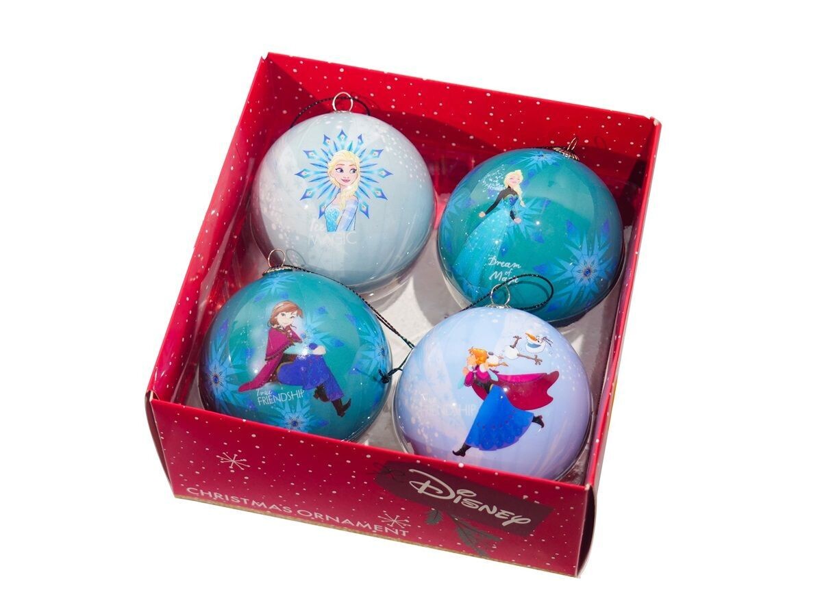Disney 4er-Set Weihnachtskugeln Frozen