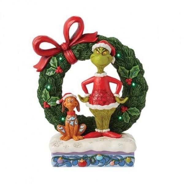 Der Grinch & Max beleuchteter Kranz