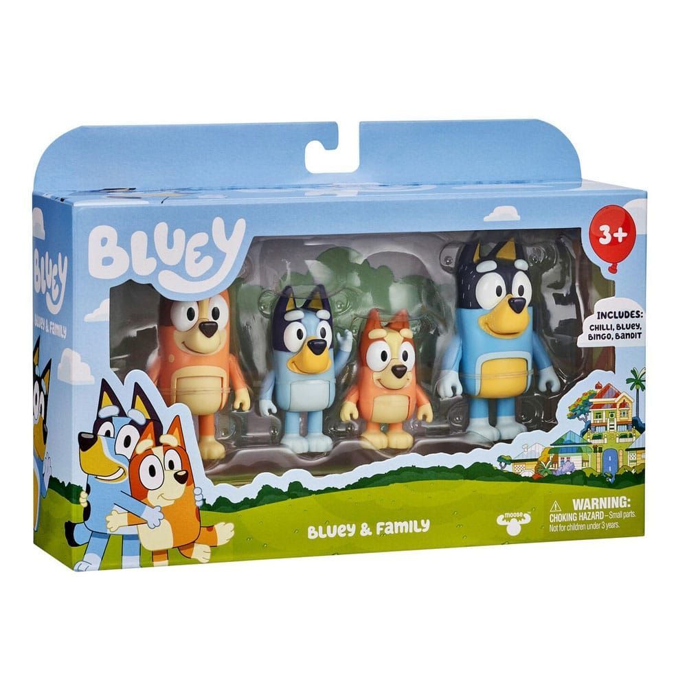 Bluey Actionfiguren 4er-Set Familie