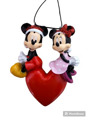Disney Baumschmuck Mickey & Minnie auf Herz