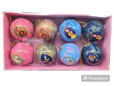 Disney 8er-Set Weihnachtskugeln Schöne & das Biest