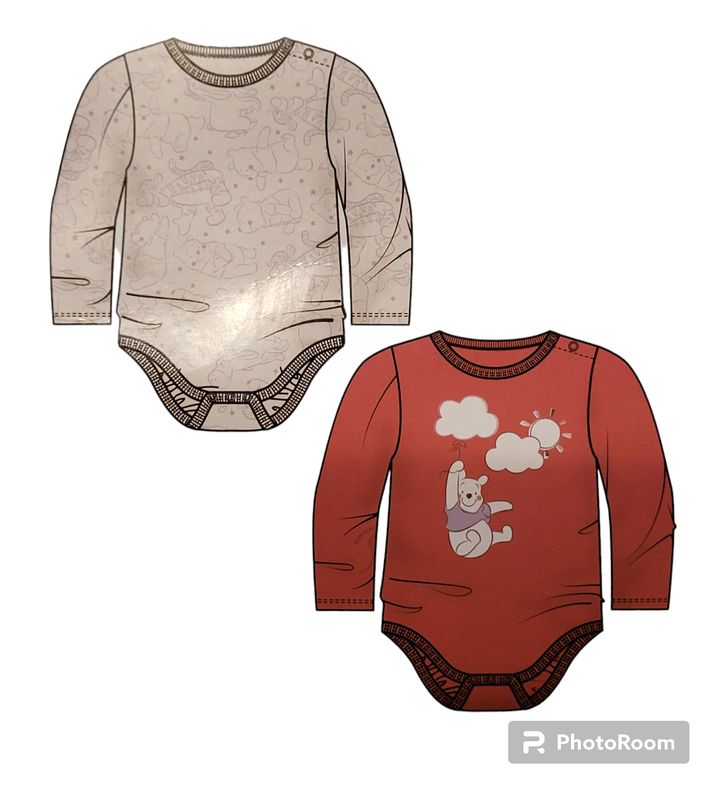 Disney baby 2-pack long-sleeved bodysuit Winnie the Pooh red