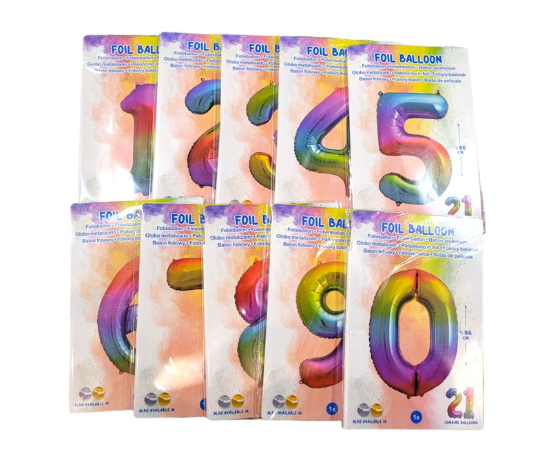 Folienballon - Zahlen ungefüllt