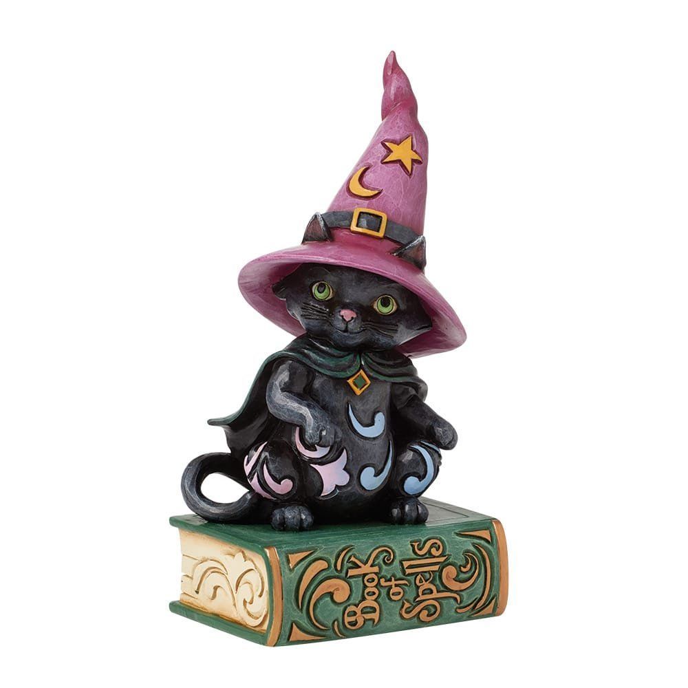 Heartwood Creek schwarze Katze auf Buch "Too cute to spook"
