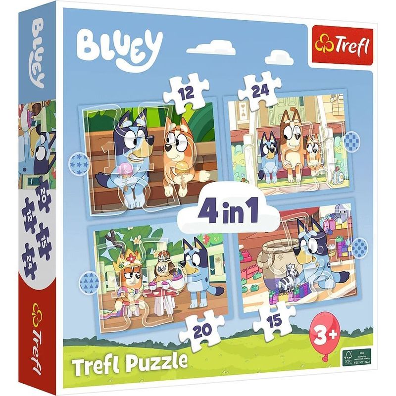 Trefl 4 in 1 Puzzle Bluey Trefl 4 in 1 Puzzle Bluey