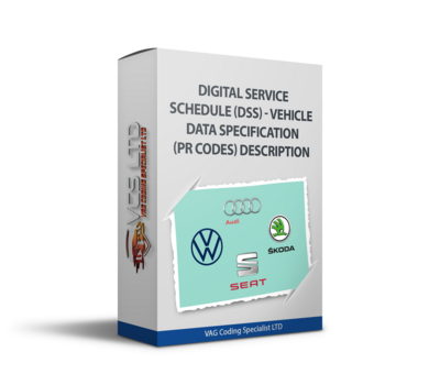Digital Service Schedule (DSS) - Vehicle Data Specification (PR Codes) Description