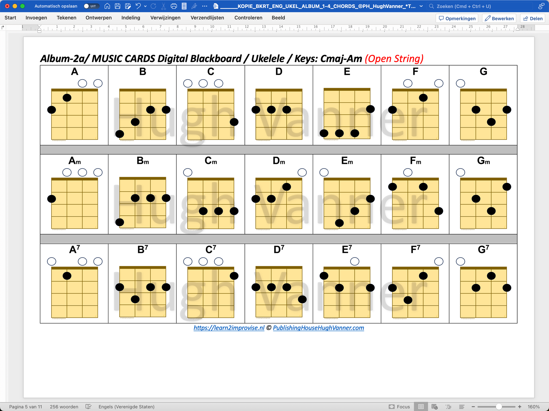 Play Along - 4 Albums with 100+ Digital Blackboard Cards for UKELELE Education (GCEA)