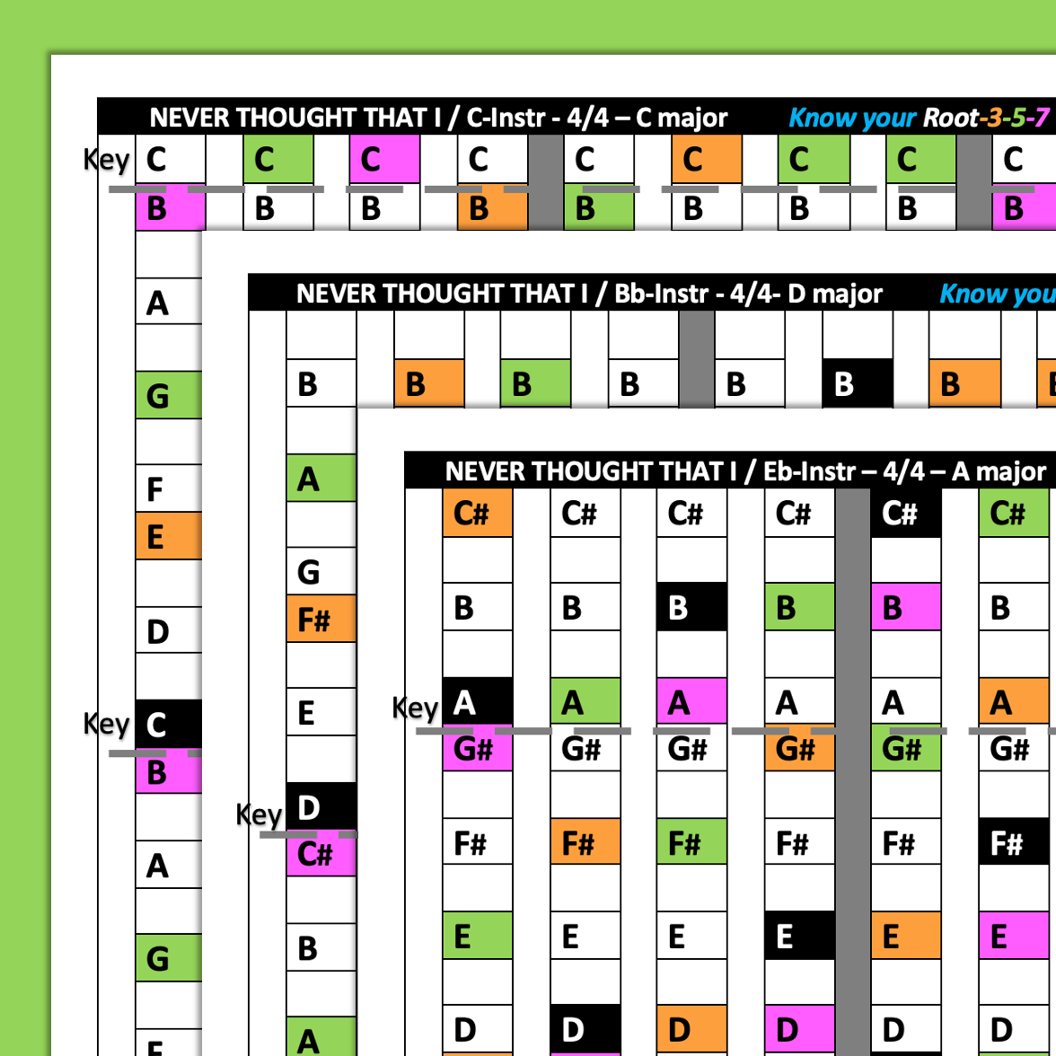 NEVER THOUGHT THAT I (3) 6C8M / C-Bb-Eb-Instruments