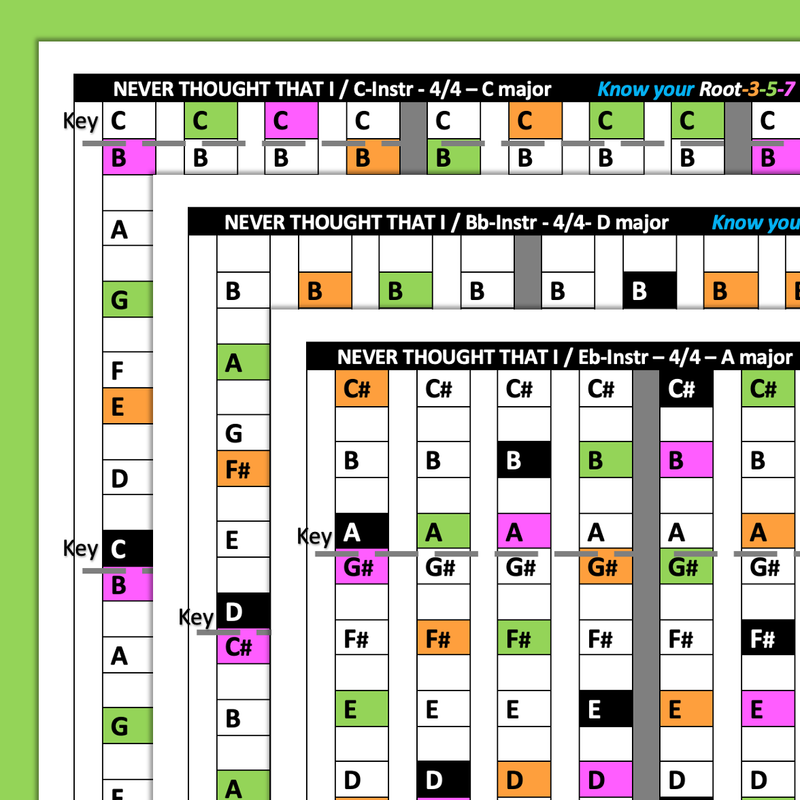NEVER THOUGHT THAT I (3) 6C8M / C-Bb-Eb-Instruments