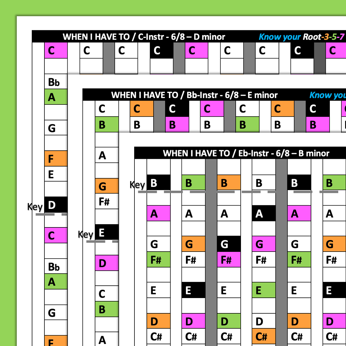 WHEN I HAVE TO (2) 4C4M2 / C-Bb-Eb-Instruments