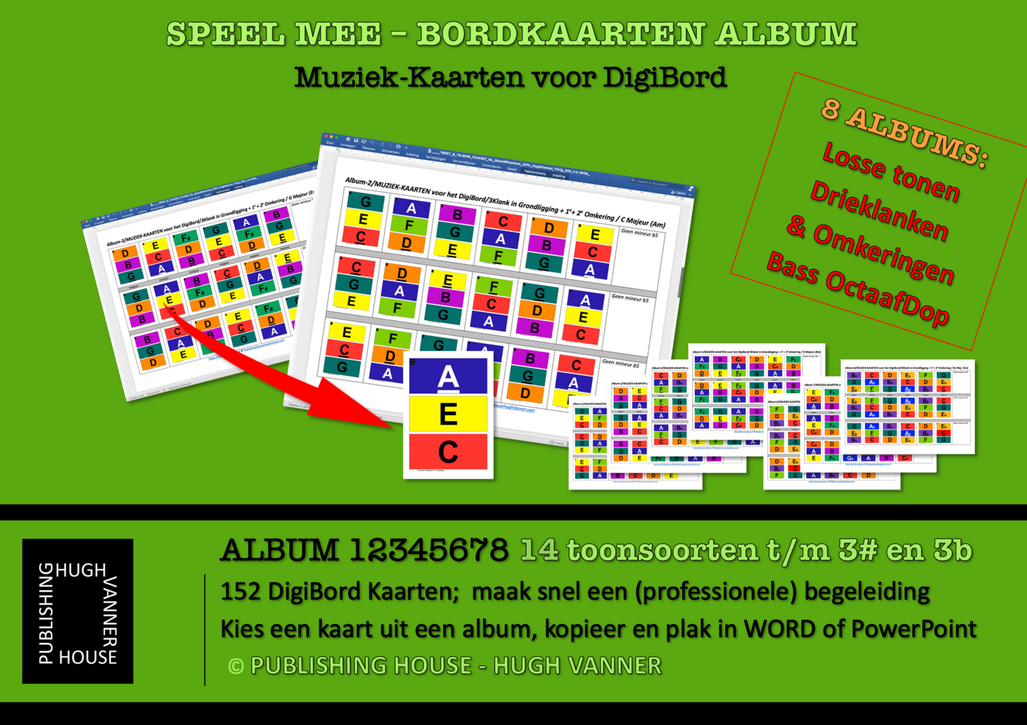 Speel Mee - 8 Albums met 150+ Digitale Muziek-Kaarten voor BoomWhackers e.a. Melodisch Slagwerk - Digibord-Tool