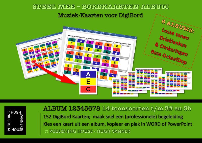 Speel Mee - 8 Albums met 150+ Digitale Muziek-Kaarten voor BoomWhackers e.a. Melodisch Slagwerk - Digibord-Tool