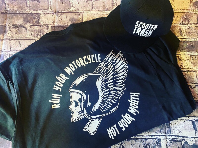 RUN YOUR MOTORCYCLE NOT YOUR MOUTH - T-SHIRT