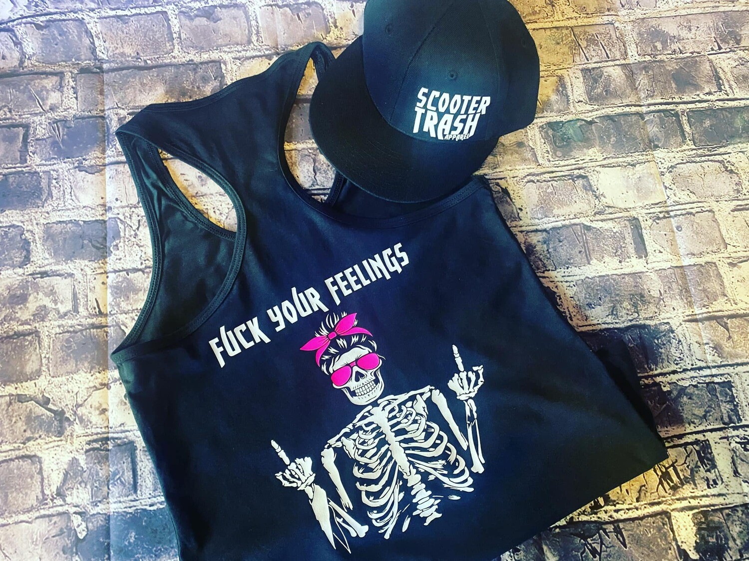 FUCK YOUR FEELINGS - GIRL SKULL - TANK TOP