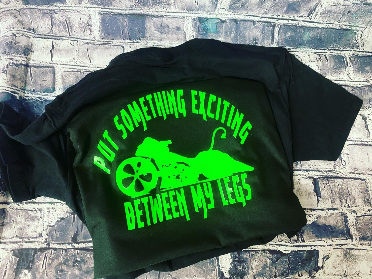 PUT SOMETHING EXCITING BETWEEN YOUR LEGS - T-SHIRT