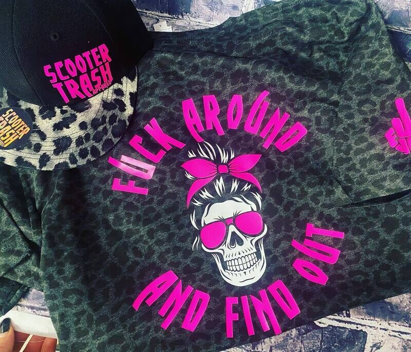 FUCK AROUND AND FIND OUT- CHEETAH PRINT - T-SHIRT