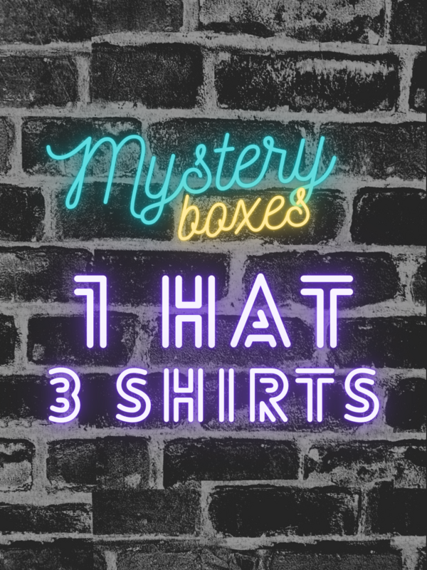 MYSTERY BOX - 3 SHIRTS - 1 HAT