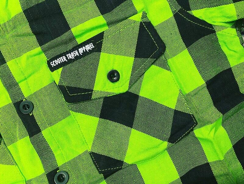 LIME GREEN  - FLANNEL