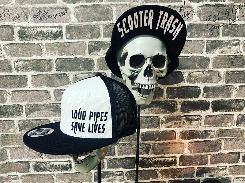 LOUD PIPES SAVE LIVES- WHITE &amp; BLACK - SNAP BACK