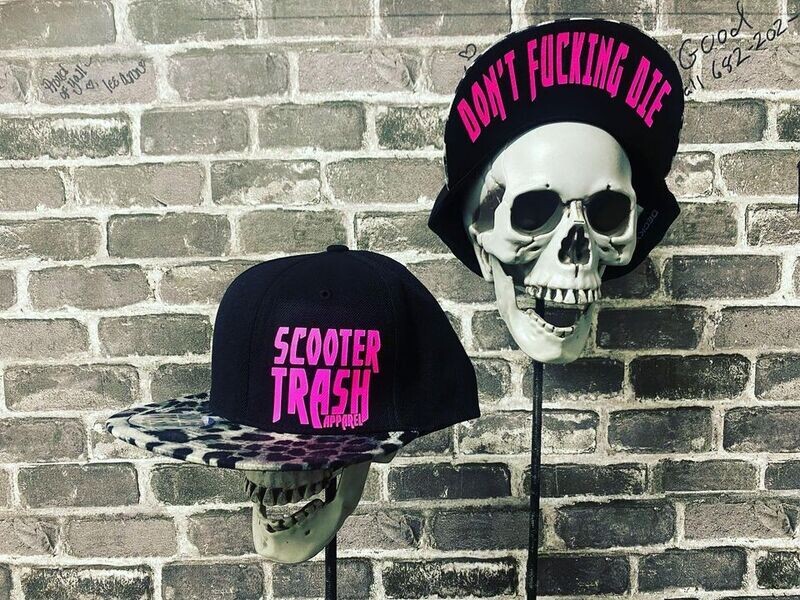 SCOOTER TRASH - DONT FUCKING DIE - CHEETAH BILL- SNAP BACK
