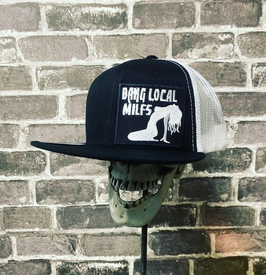 BANG LOCAL MILFS- WHITE MESH - PATCH  - SNAP BACK